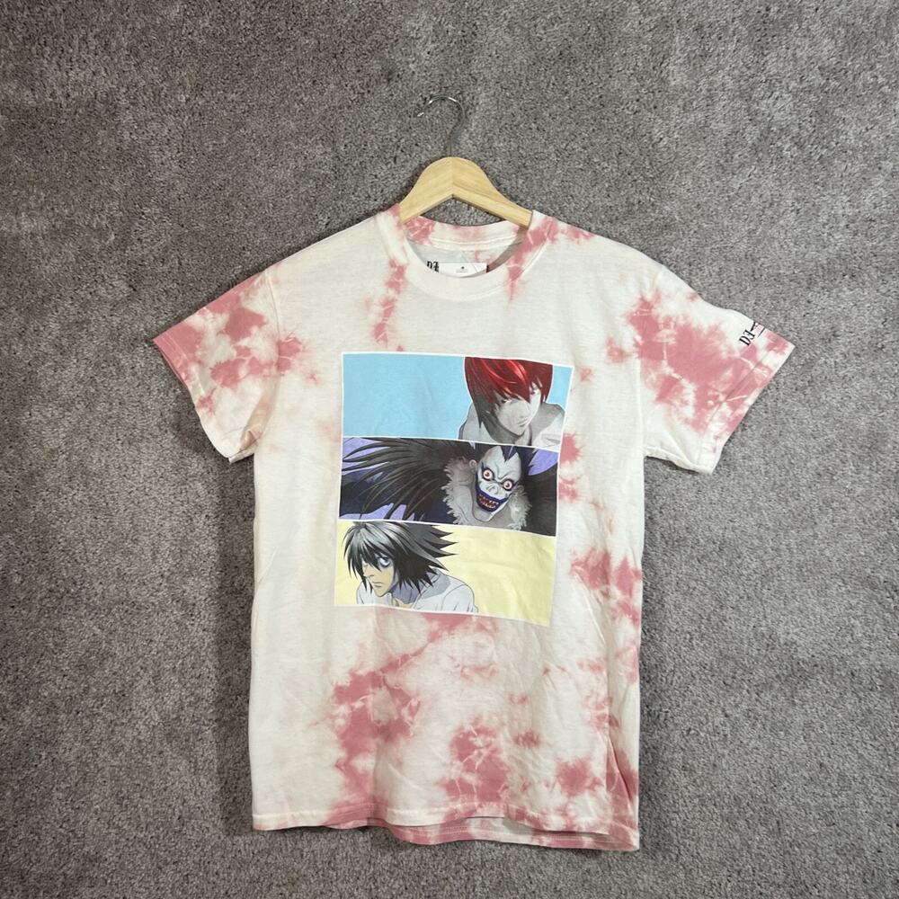 Urban Outfitters Death Note T-Shirt Womens Small Pink Tie Dye Anime Short Sleeve